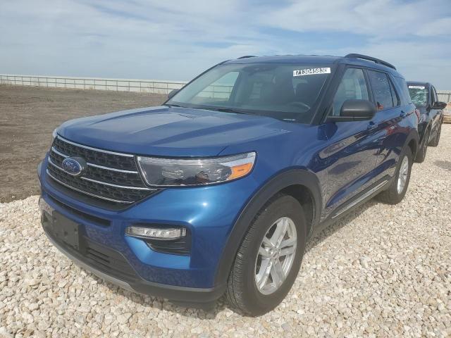 1FMSK7DH7NGB06578 - 2022 FORD EXPLORER XLT BLUE photo 1