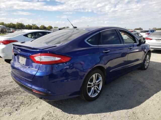 3FA6P0SU5GR329606 - 2016 FORD FUSION TITANIUM PHEV BLUE photo 3