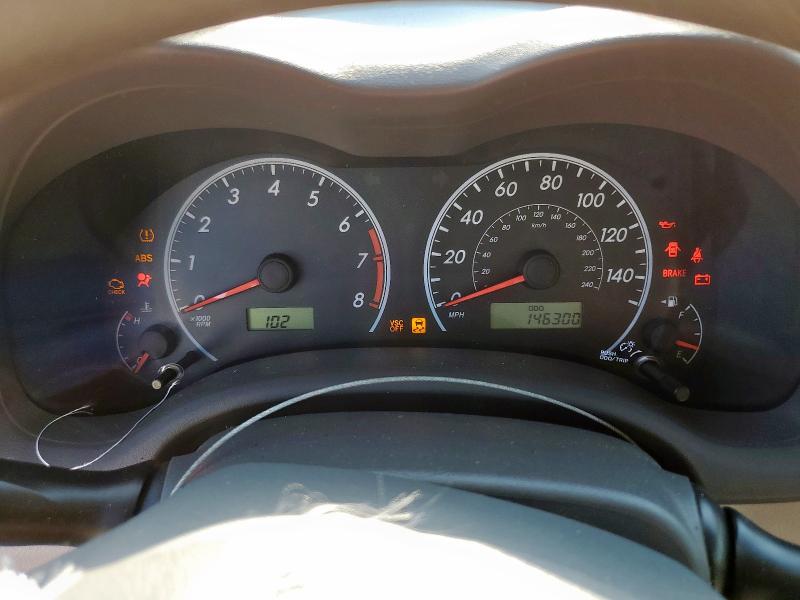 1NXBU40EX9Z078724 - 2009 TOYOTA COROLLA BASE GRAY photo 9