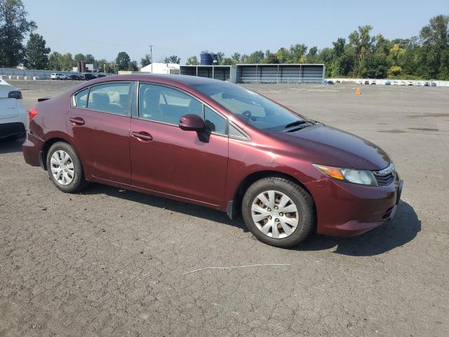 19XFB2F55CE355700 - 2012 HONDA CIVIC LX MAROON photo 4