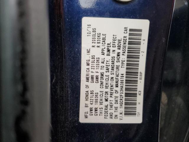 1HGCR2F53HA086784 - 2017 HONDA ACCORD SPORT BLUE photo 13