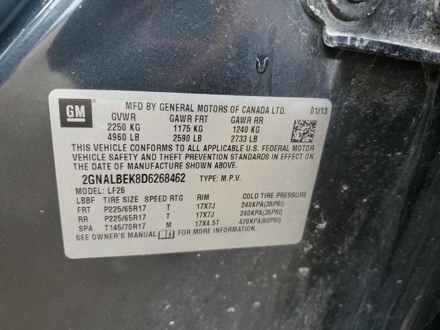 2GNALBEK8D6268462 - 2013 CHEVROLET EQUINOX LS გრაფიტი ფოტო 13