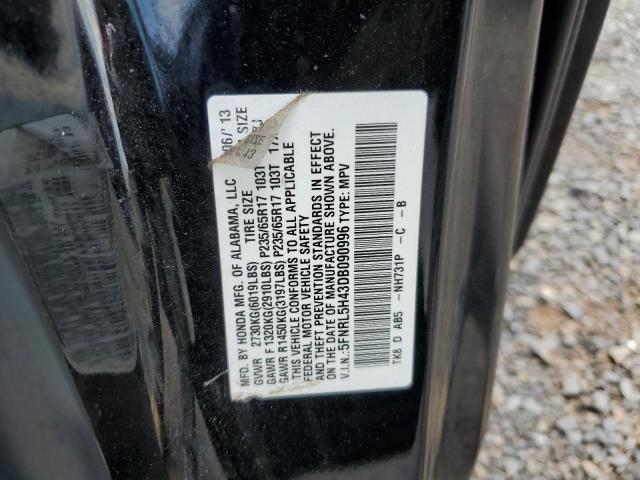 5FNRL5H43DB090996 - 2013 HONDA ODYSSEY EX BLACK photo 13