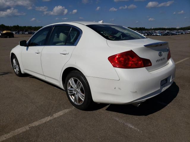 JN1DV6AR3BM651849 - 2011 INFINITI G25 WHITE photo 2