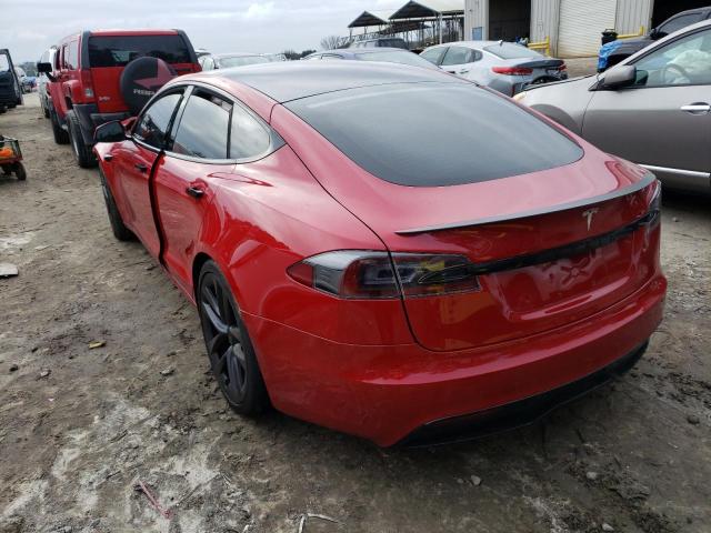 5YJSA1E66MF441650 - 2021 TESLA MODEL S Կարմիր լուսանկար 2