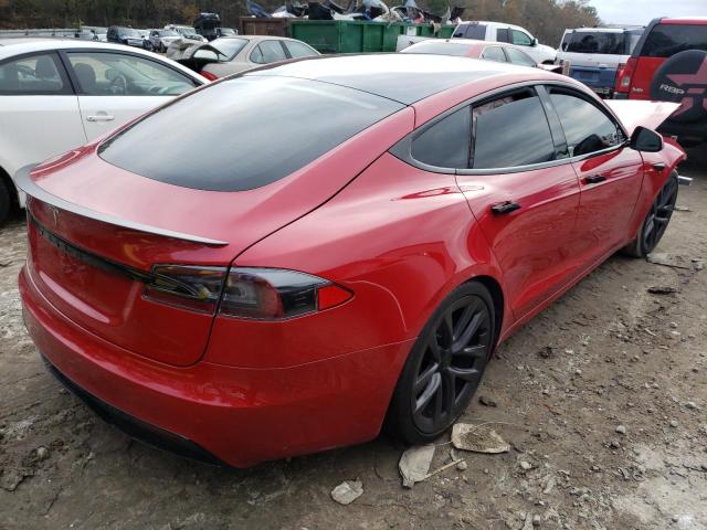 5YJSA1E66MF441650 - 2021 TESLA MODEL S Կարմիր լուսանկար 3