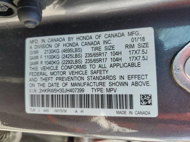 2HKRW5H30JH407399 - 2018 HONDA CR-V LX 灰色 照片 13