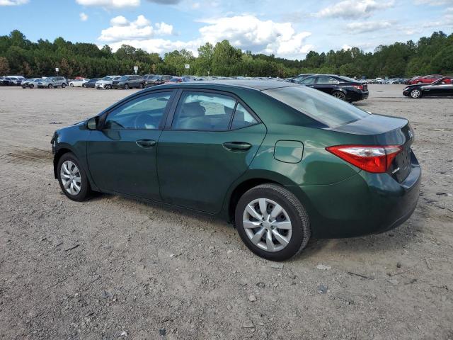 2T1BURHE6EC047595 - 2014 TOYOTA COROLLA L GREEN photo 2