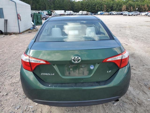 2T1BURHE6EC047595 - 2014 TOYOTA COROLLA L GREEN photo 6