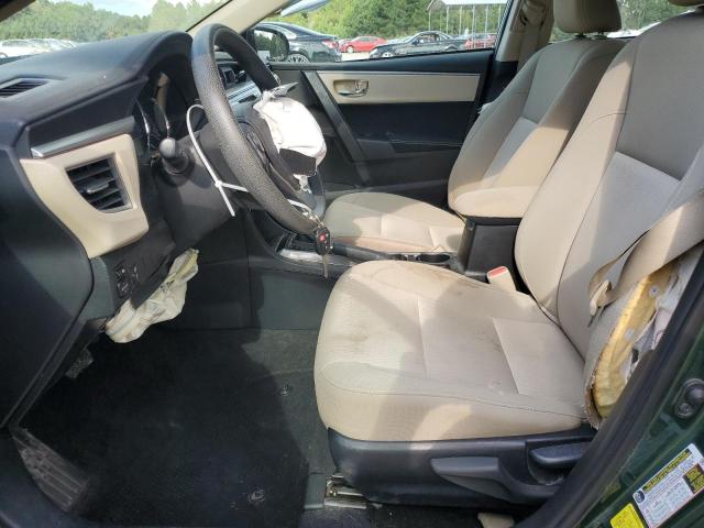 2T1BURHE6EC047595 - 2014 TOYOTA COROLLA L GREEN photo 7