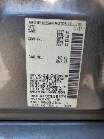 1N4AL3AP7JC158379 - 2018 NISSAN ALTIMA 2.5 CHARCOAL photo 12