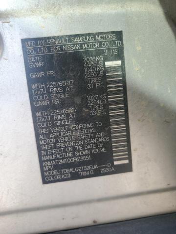 KNMAT2MT0GP619551 - 2016 NISSAN ROGUE S Silber Foto 13