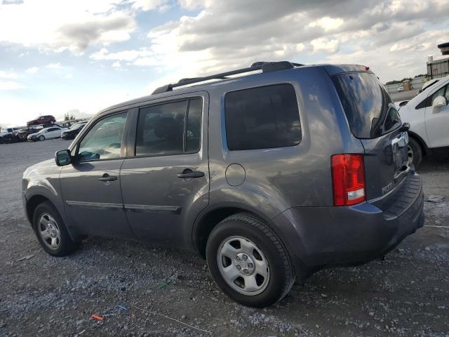 5FNYF4H22EB046131 - 2014 HONDA PILOT LX GRAY photo 2