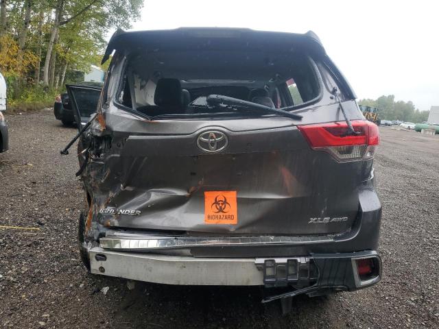 5TDJZRFH3KS591274 - 2019 TOYOTA HIGHLANDER SE ნაცრისფერი ფოტო 6