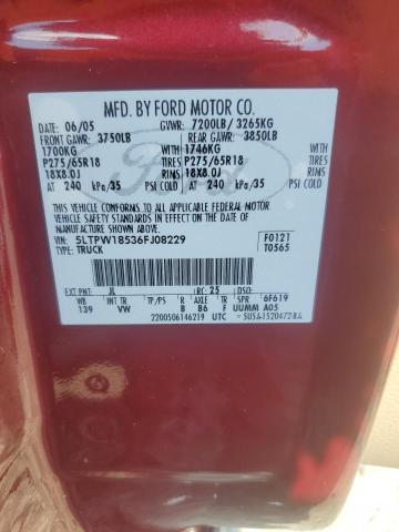 5LTPW18536FJ08229 - 2006 LINCOLN MARK LT BURGUNDY photo 12