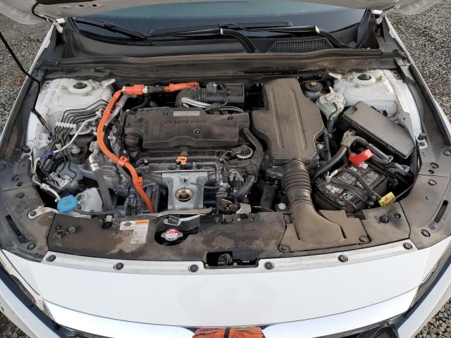 1HGCV3F55MA003349 - 2021 HONDA ACCORD HYBRID EXL WHITE photo 11