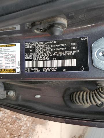 JTEPU5JR6M5896547 - 2021 TOYOTA 4RUNNER SR5/SR5 PREMIUM ნაცრისფერი ფოტო 13