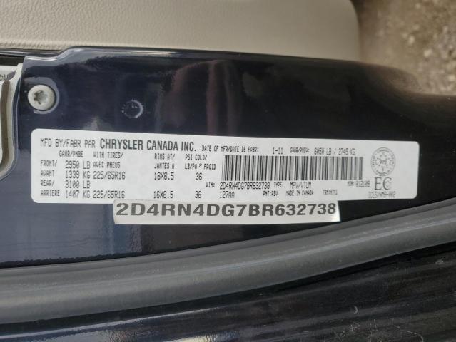 2D4RN4DG7BR632738 - 2011 DODGE GRAND CARA EXPRESS BLACK photo 14