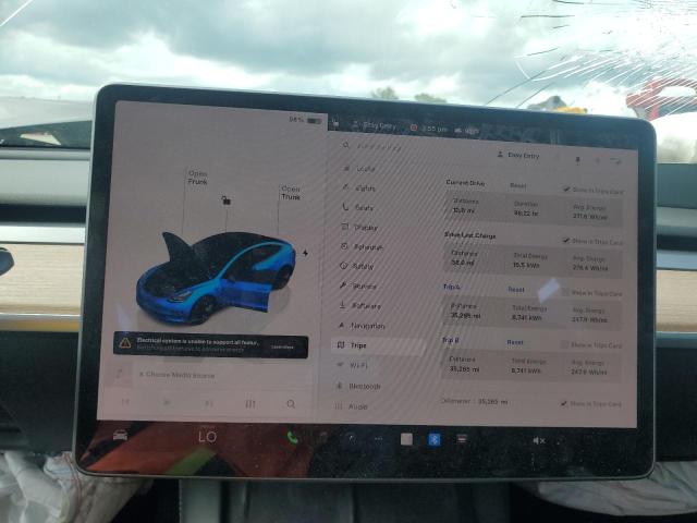 5YJ3E1EB6NF184271 - 2022 TESLA MODEL 3 Темно-сірий фото 9