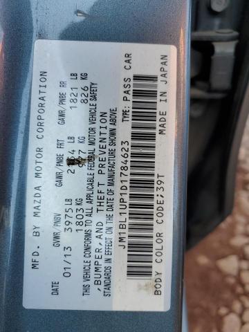 JM1BL1UP1D1784623 - 2013 MAZDA 3 I GRAY photo 12