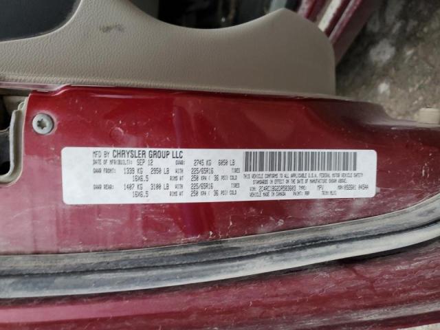 2C4RC1BG2DR583603 - 2013 CHRYSLER TOWN & COU TOURING წითელი ფოტო 13