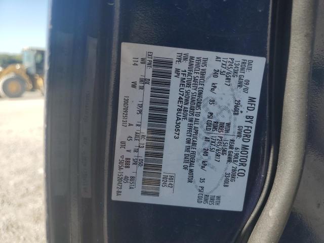 1FMEU74E78UA30573 - 2008 FORD EXPLORER EDDIE BAUER ლურჯი ფოტო 13