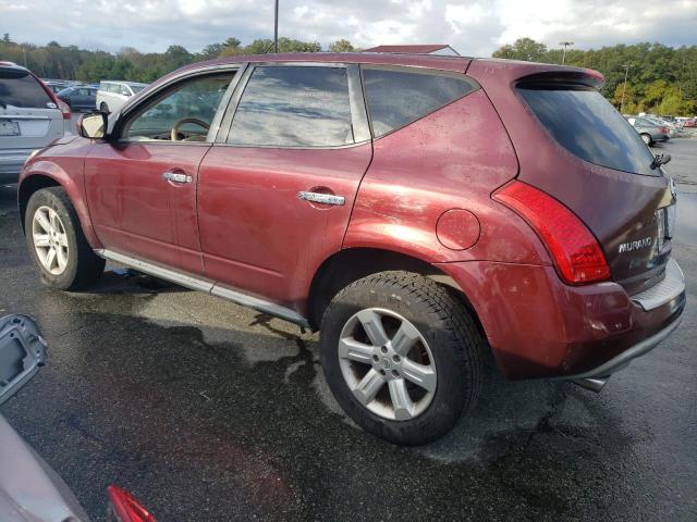 JN8AZ08W76W505367 - 2006 NISSAN MURANO SL RED photo 2