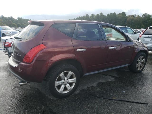 JN8AZ08W76W505367 - 2006 NISSAN MURANO SL RED photo 3