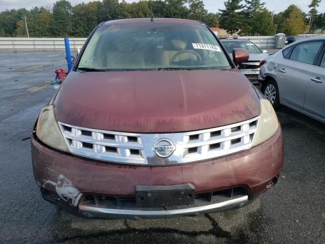 JN8AZ08W76W505367 - 2006 NISSAN MURANO SL RED photo 5