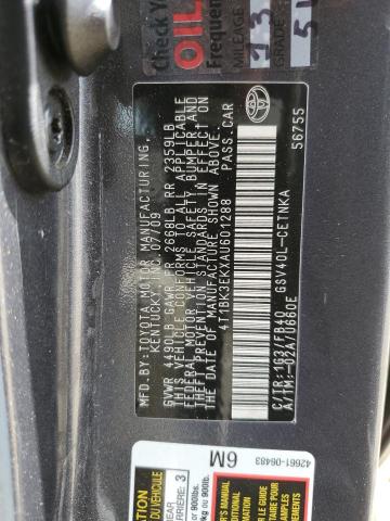 4T1BK3EKXAU601288 - 2010 TOYOTA CAMRY SE CHARCOAL photo 13