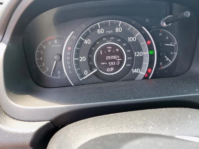 2HKRM3H79GH543584 - 2016 HONDA CR-V EXL SILVER photo 9