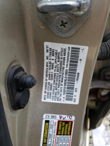 1HGFA16828L013824 - 2008 HONDA CIVIC EX GOLD photo 12