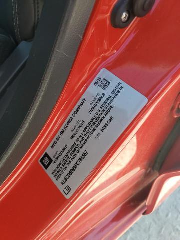 KL8CD6S99FC786557 - 2015 CHEVROLET SPARK 1LT 红色 照片 12