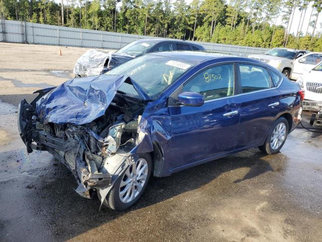 3N1AB7AP7HY277526 - 2017 NISSAN SENTRA S BLUE photo 1