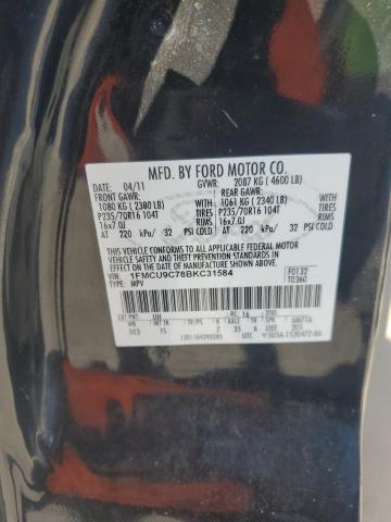 1FMCU9C78BKC31584 - 2011 FORD ESCAPE XLS BLACK photo 13