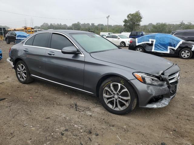 55SWF4KB2HU201103 - 2017 MERCEDES-BENZ C 300 4MATIC GRAY photo 4
