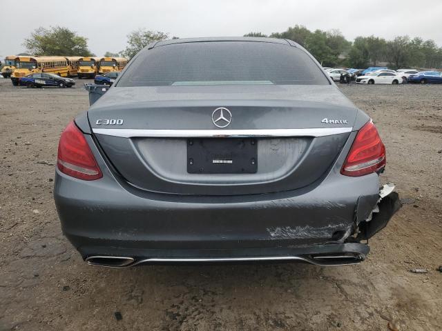 55SWF4KB2HU201103 - 2017 MERCEDES-BENZ C 300 4MATIC GRAY photo 6