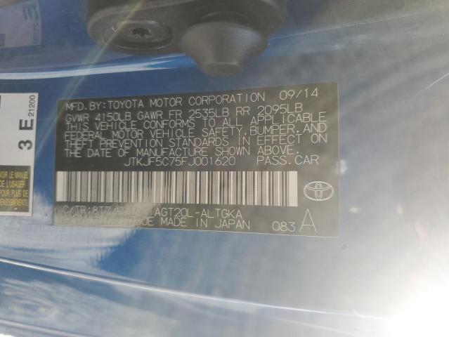 JTKJF5C75FJ001620 - 2015 TOYOTA SCION TC ლურჯი ფოტო 12