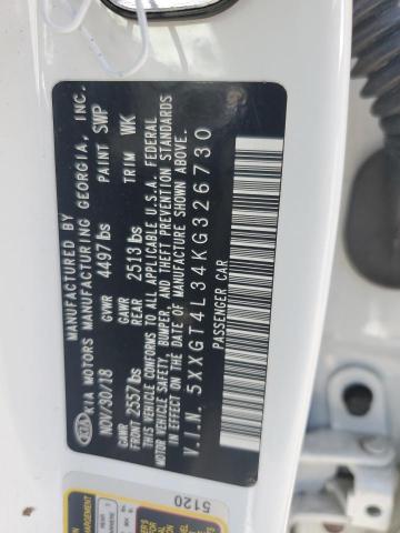 5XXGT4L34KG326730 - 2019 KIA OPTIMA LX 白色 照片 12