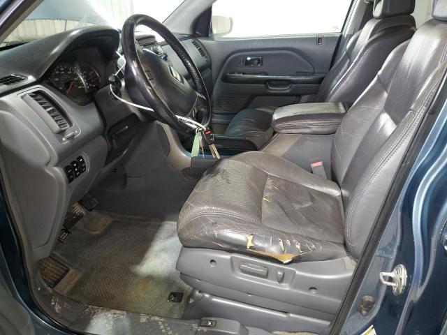 5FNYF18665B026577 - 2005 HONDA PILOT EXL Կապույտ լուսանկար 7