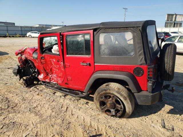 1C4BJWDG3DL675104 - 2013 JEEP WRANGLER UNLIMITED SPORT RED photo 2