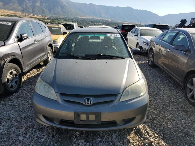 2HGES16574H640881 - 2004 HONDA CIVIC LX GRAY photo 5