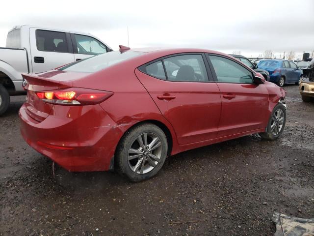 KMHD84LF0JU636117 - 2018 HYUNDAI ELANTRA SEL RED photo 3