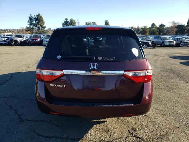 5FNRL5H68DB019987 - 2013 HONDA ODYSSEY EXL MAROON photo 6