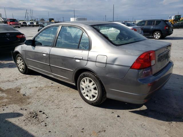 2HGES16595H531050 - 2005 HONDA CIVIC LX GRAY photo 2