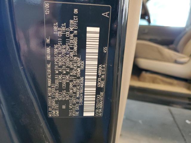 5TBRU34186S483686 - 2006 TOYOTA TUNDRA ACCESS CAB SR5 BLACK photo 12