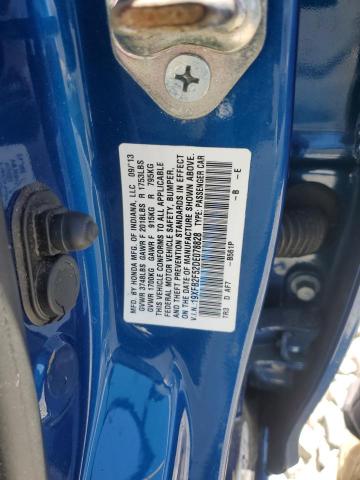 19XFB2F52DE078828 - 2013 HONDA CIVIC LX BLUE photo 12