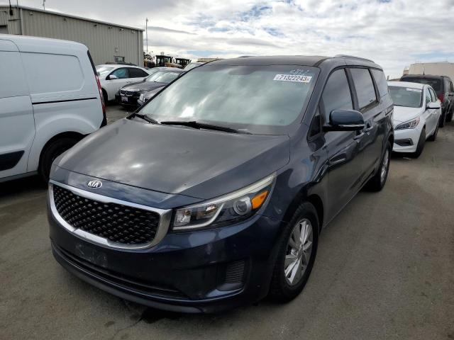 KNDMB5C10F6036533 - 2015 KIA SEDONA LX BLUE photo 1