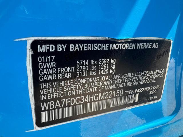 WBA7F0C34HGM22159 - 2017 BMW 750 I BLUE photo 15