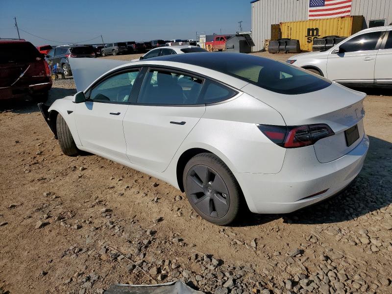 5YJ3E1EA7PF463951 - 2023 TESLA MODEL 3 WHITE photo 2